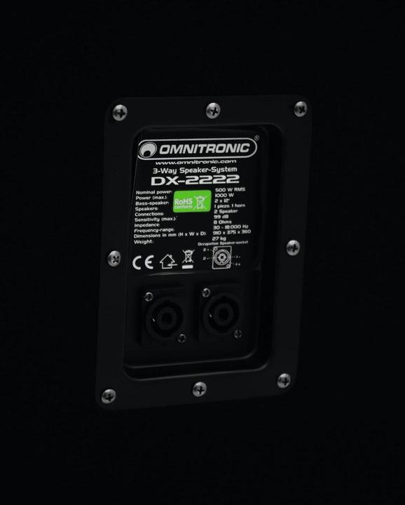 Produktbild Omnitronic DX-2222 (Passiv, 1x 500 W)