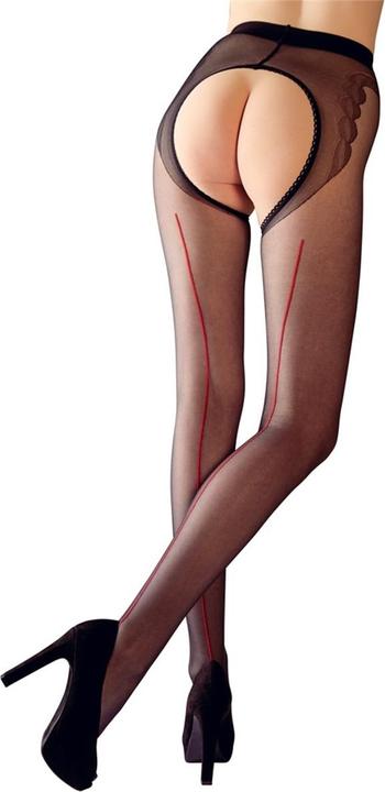 Actual product image Cottelli Collection Pantyhose Ouvert, With decorative stitching (3)