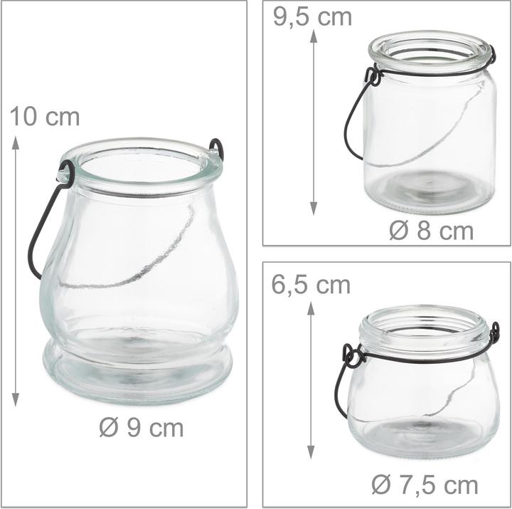Actual product image Relaxdays 12x lantern (12 x, 9 x 9 x 10 cm)