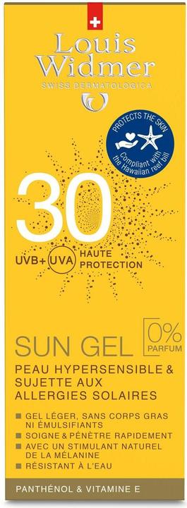 Produktbild Louis Widmer Sun Gel parfümiert (Sonnengel, SPF 30, 100 ml, 143 g)
