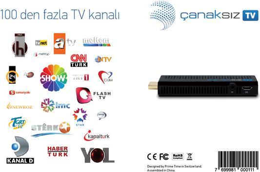 Produktbild Çanaksiz TV mit 12 Monate PrePaid (IPTV (ready))