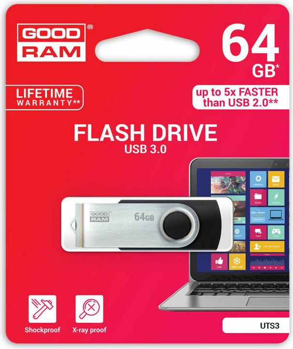 Image du produit Goodram UTS3 USB 3.1 (3.1 Gen 2) (64 Go, USB-A)