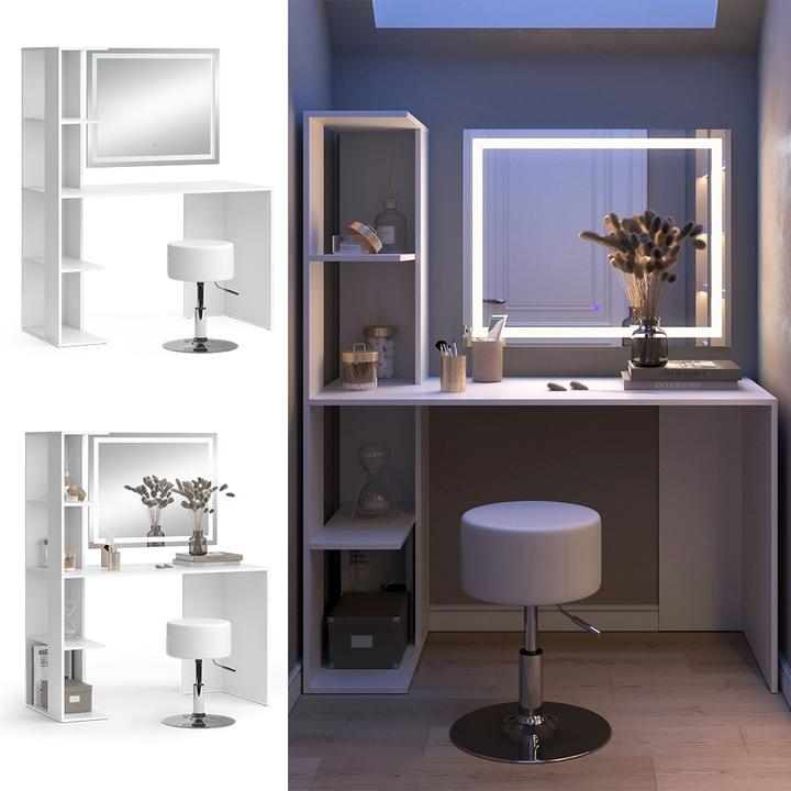 Produktbild Vicco Tower mit Hocker und Beleuchtung (122.5 x 55.5 x 76 cm)
