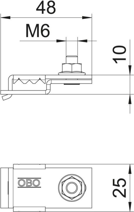 Immagine prodotto OBO Bettermann Vertr di collegamento/messa a terra cl. 42x19x11, St, FS VEK-GRM 3.9 FS altezza 11mm, materiale (Scatola di connessione via cavo)