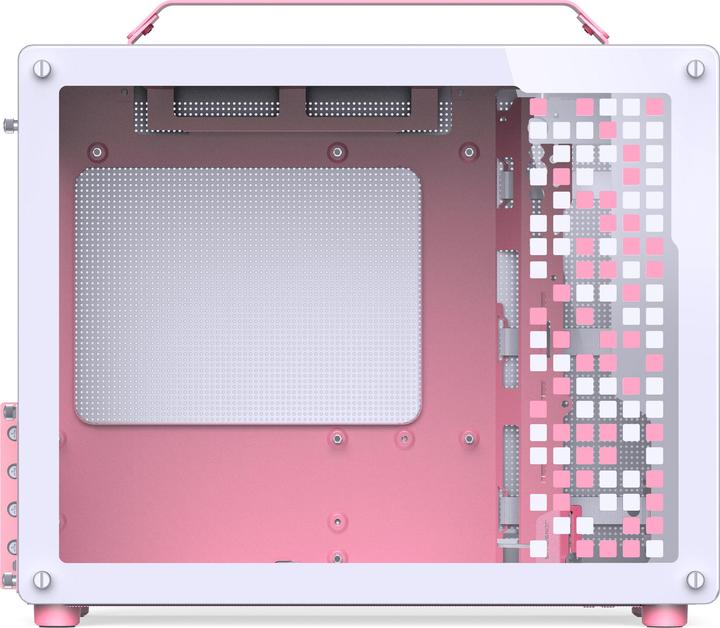 Immagine prodotto Jonsplus MATX Custodia con maniglia Z20 - Bianco-Rosa (mATX, Mini-ITX)