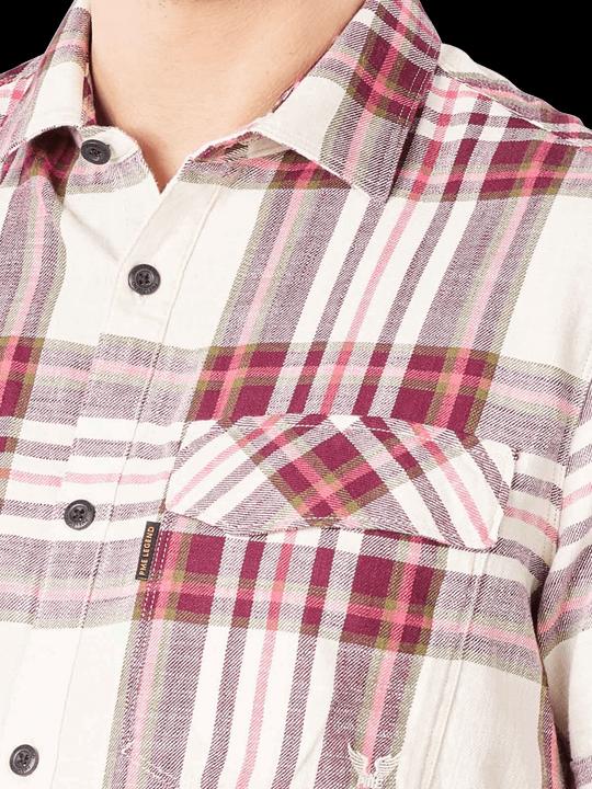Immagine prodotto Pme Legend Short Sleeve Shirt Slub Check Ruby Slate Rose (S)