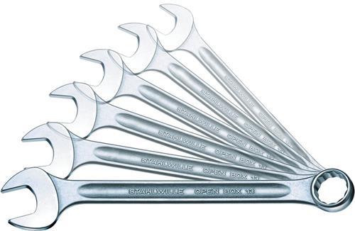 Produktbild Stahlwille 7-tlg Ring-Maulschlüssel Satz OPEN-BOX (19 mm, 10 mm, 7 mm, 17 mm, 8 mm, 13 mm)