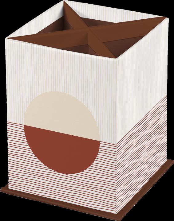 Clairefontaine Terracotta, Quadratischer Stifteköcher 8,5x8,5x11 cm -