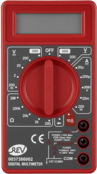 Actual product image REV Multimeter Basic sw/rt Hand-held multimeter digital CAT III (CAT III)