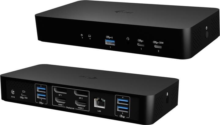 i-tec USB-C/A Intelligent Dual DS+PD100W, Universal (USB-C, 9 Ports)
