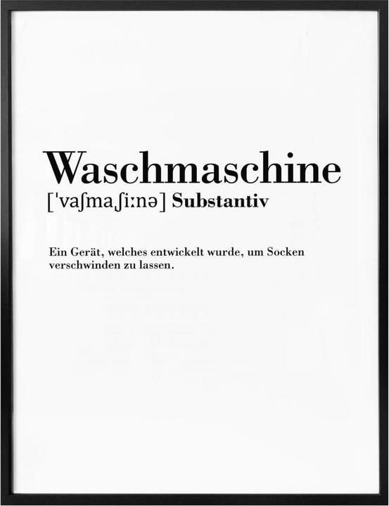 Produktbild Trenddeko Grammatik - Waschmaschine (80 x 100 cm)
