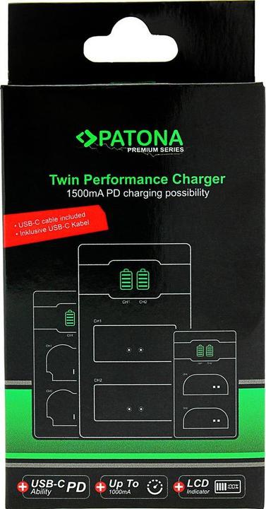 Actual product image Patona Premium Twin Charger. Fuji NP-W126 (Camera battery charger)
