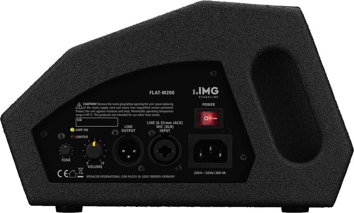 Produktbild Img Stage Line Aktiver Bühnenmonitor Stage Line Flat M200 Monitor (Aktiv, 1x 300 W)