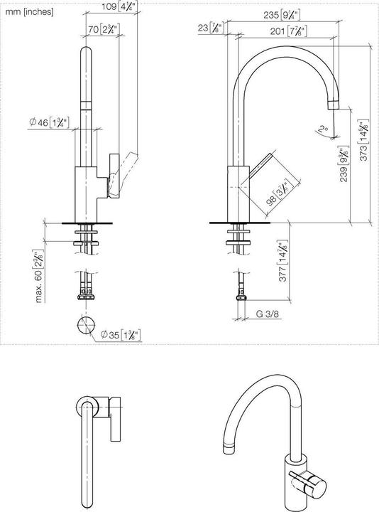 Produktbild Dornbracht Küche - Tara Ultra Einhebelmischer Ausladung 200mm