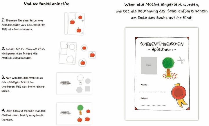Produktbild Schüttel den Apfelbaum - Das Ausschneidebuch. Schneiden, kleben, malen für Kinder ab 3 Jahren