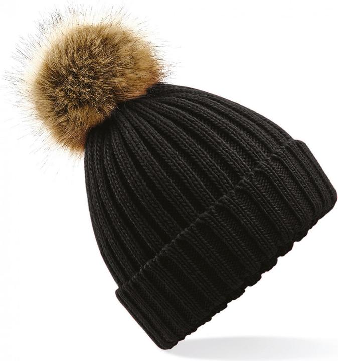 Immagine prodotto Beechfield Berretto con pom pom in pelliccia sintetica spessa donna