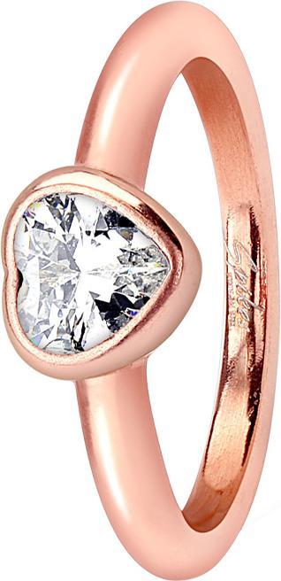 Image du produit Star Piercing Ring rosegold mit Herzkristall (52, Acier)