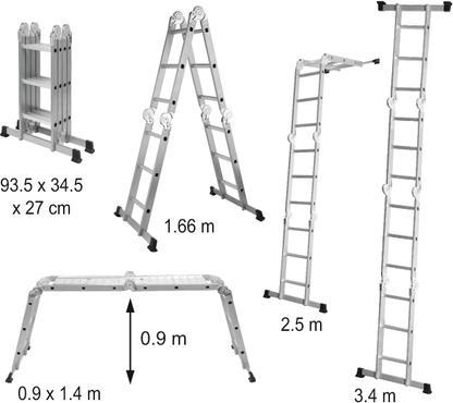 Produktbild Toya Multifunktionsleiter (Mehrzweckleiter, 340 cm)