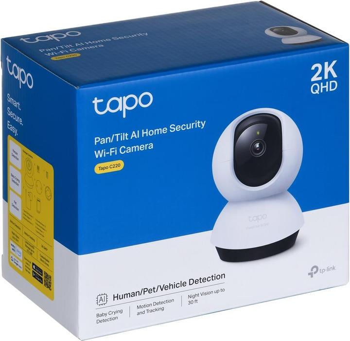 Actual product image TP-Link Tapo C220 4MP 360° WLAN camera MicroSD (2560 x 1440 Pixels)