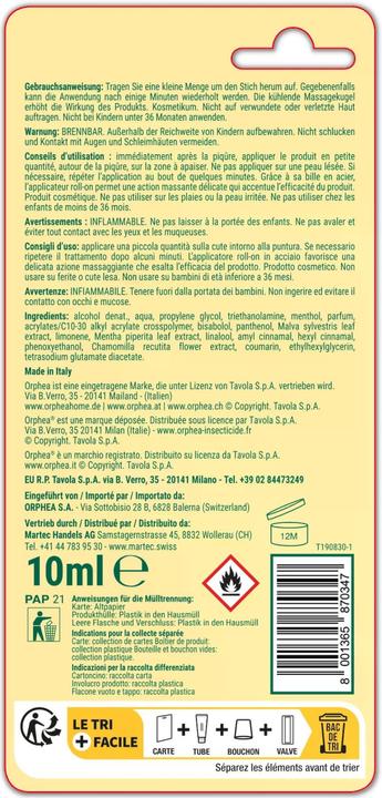 Actual product image Orphea Insect Repellent Roll on Kids Afterbite 10 ml (10 ml)