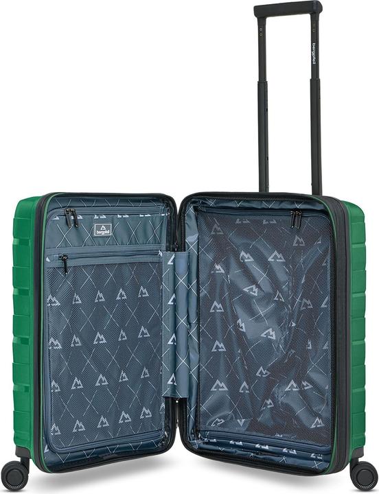 Actual product image Bergpfeil Travel 4 Rollen Kabinentrolley 55 cm Laptopfach mit Dehnfalte (46 l)