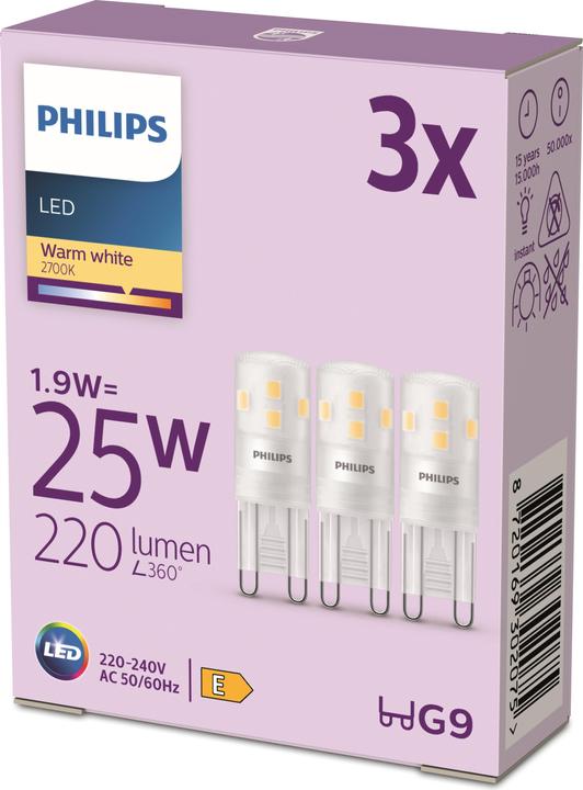 Actual product image Philips white (G9, 1.90 W, 220 lm, 3 x, E)