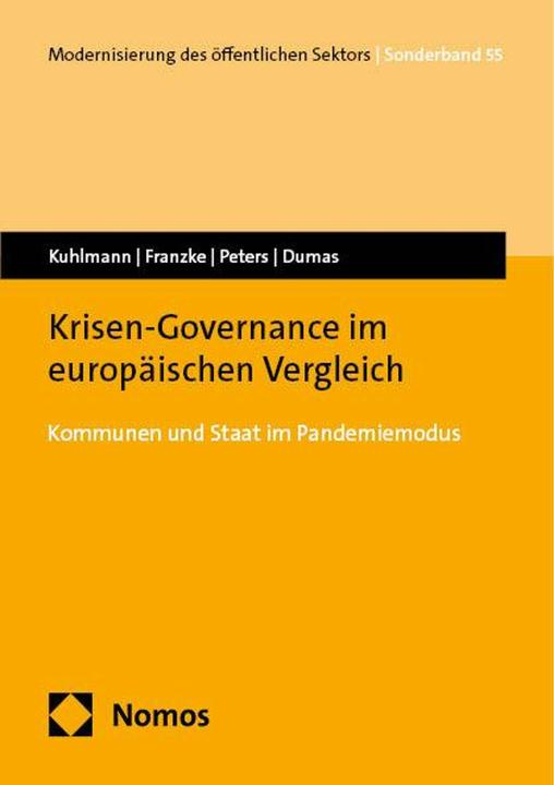 Produktbild Kuhlmann:Krisen-Governance im europäisc (Deutsch, Sabine Kuhlmann, Jochen Franzke, Niklas Peters, Benoît Paul Dumas, 2024)