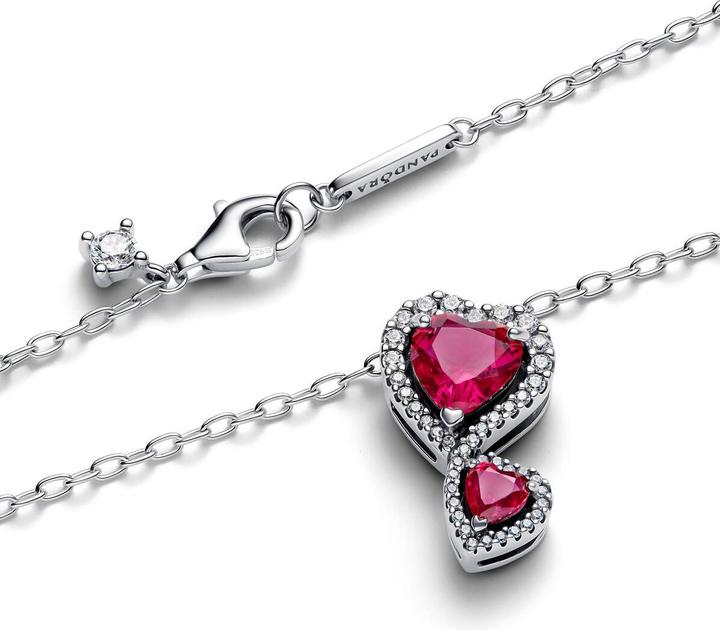 Immagine prodotto Pandora Necklace with Pendant Red Halo Heart (Argento 925, 60 cm)