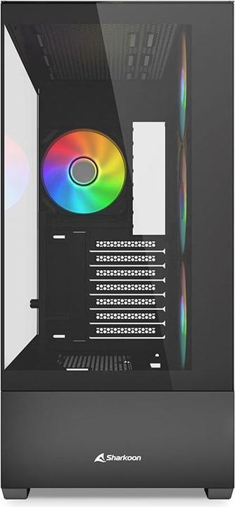 Actual product image Sharkoon AK6 RGB Black ATX (black) (mATX, ATX, Mini-ATX)