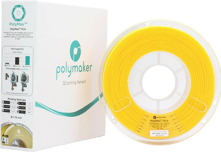 Produktbild Polymaker PA06017 PolyMAX Tough Filament Tough PLA hohe Steifigkeit, hohe Zugfes (Tough PLA, 2.85 mm, 750 g, Gelb)
