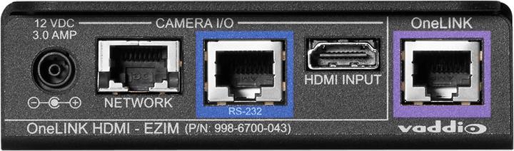 Actual product image Vaddio 999-9660-001 - 1080p - 60 fps - Black - 2 x line in - 2 x line out - DC