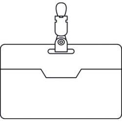 Produktbild pavo Namensschild, mit Clip, 60 x 90 mm, transparent