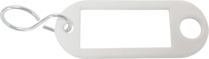 Produktbild Reiher Schlüsselanhänger (Schlüsselschild) beschriftbar, gelocht Kunststoff weiss