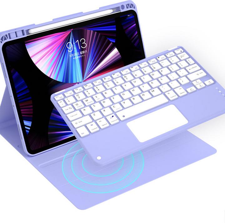 Actual product image Apfelkiste Leather case with detachable Bluetooth keyboard + pencil holder (QWERTY) - Black (iPad Air 10.5, IPad 10.2 (2019/2020/2021), iPad Pro 10.5)