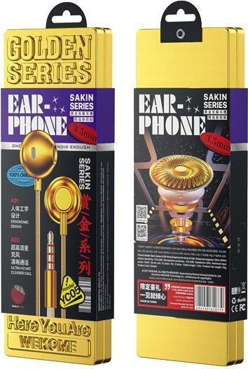 Actual product image Wekome Sakin series wired headphones - 3.5 mm jack plug (Cable)