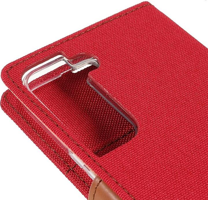 Image du produit Galaxy S22+ - Etui en cuir tissu rouge (Samsung Galaxy S22+)