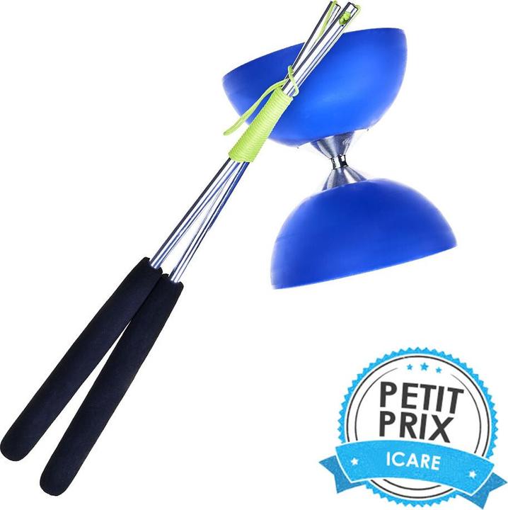 Eureka! Rubber Diabolo met Aluminium Stokken - Donkergroen