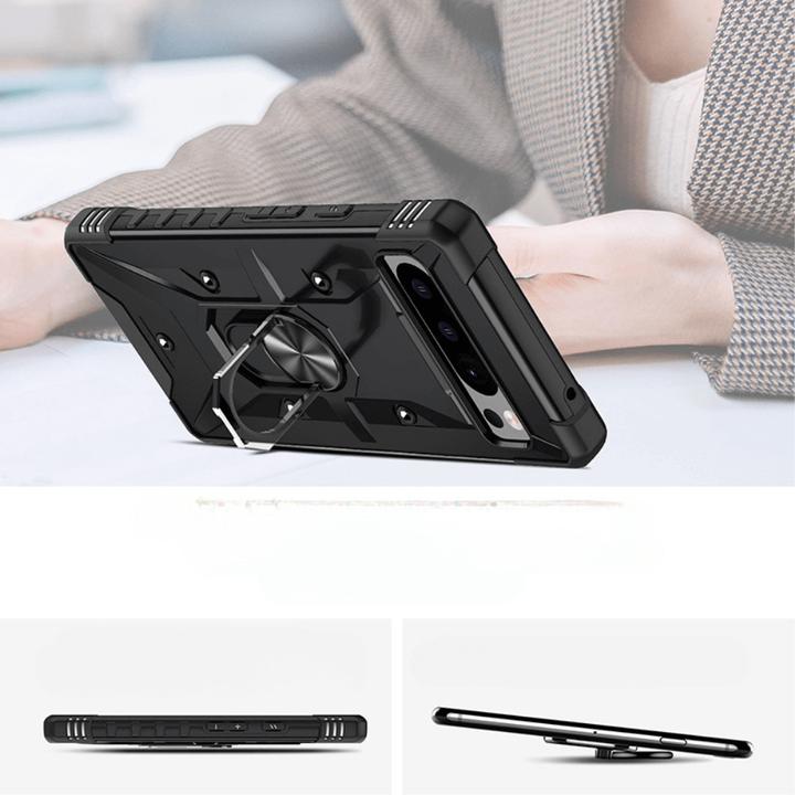 Actual product image Cover-Discount Google Pixel 8 Pro - Armor Case with kickstand black (Google Pixel 8 Pro)