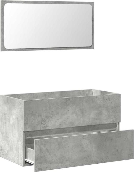 Image du produit VidaXL Armoire de salle de bain avec miroir Bois composite gris béton