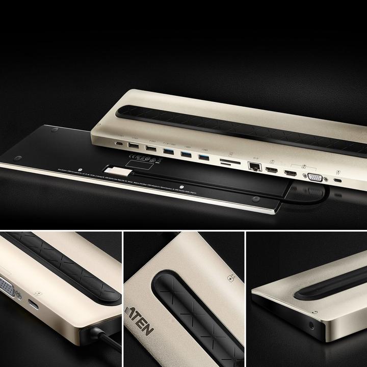 Actual product image Aten UH3237 Docking Station (USB-C, 3 Ports)