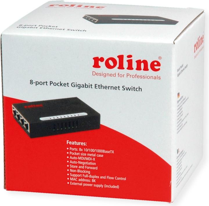 Produktbild Roline Gigabit Ethernet Switch (8 Ports)