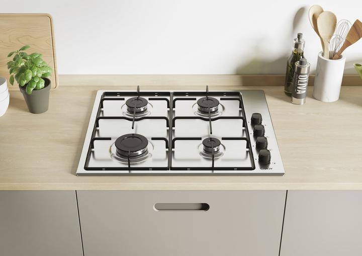 Actual product image Candy Smart CHW6LBX/4U Edelstahl Integriert 60 cm Gaskochfeld 4 Zone(n)