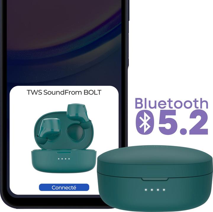 Actual product image Belkin wireless soundform bolt tws morskie (No noise cancelling, 38 h, Wireless)