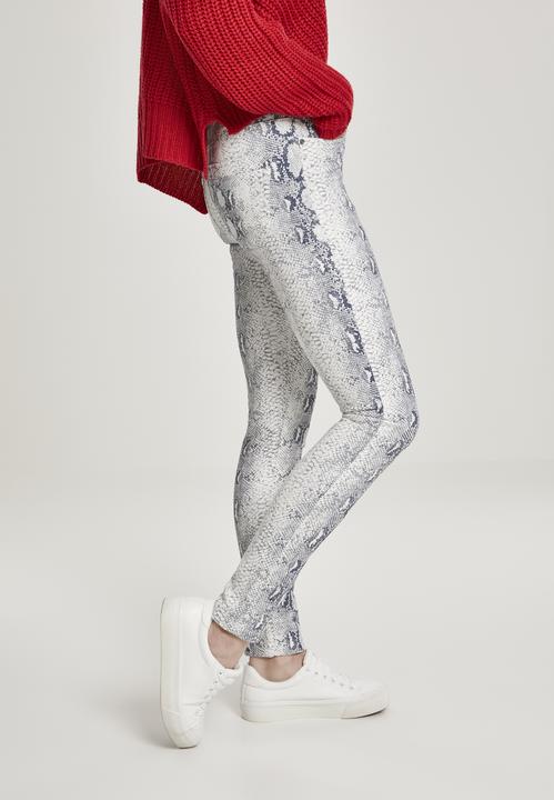 Actual product image Urban Classics Ladies Animal Stretch Twill Skinny Pants (27)