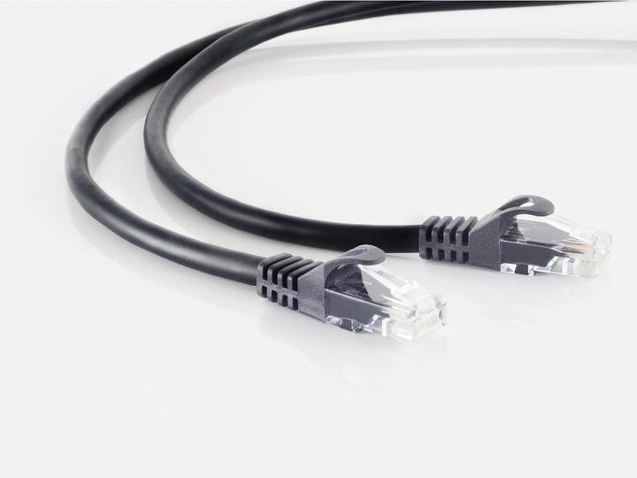 Actual product image Shiverpeaks BASIC-S patch cable Cat. 6A, U/UTP, black 5.00 m, withCat.7 raw cable, assignment: EIA/TIA 568B (U/UTP, CAT7, 5 m)