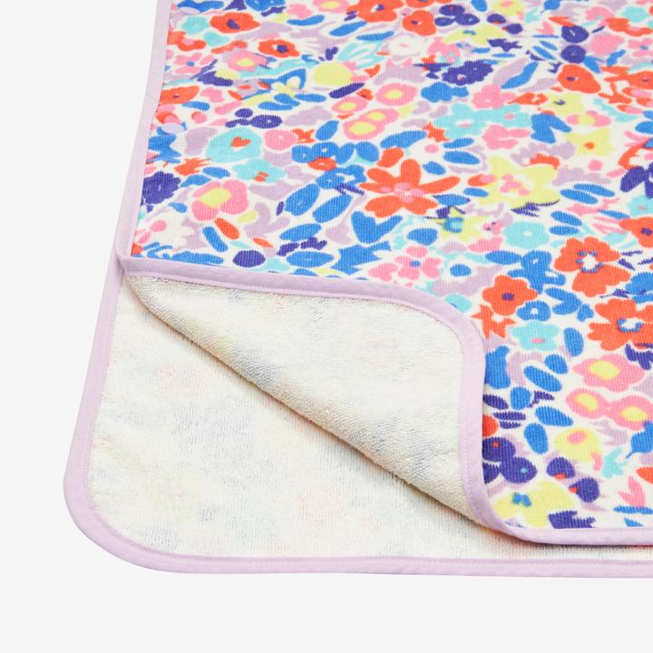 Actual product image Olaian Surf-Poncho Kinder 110 bis 135 cm 500 Daisy (75 x 60 cm)