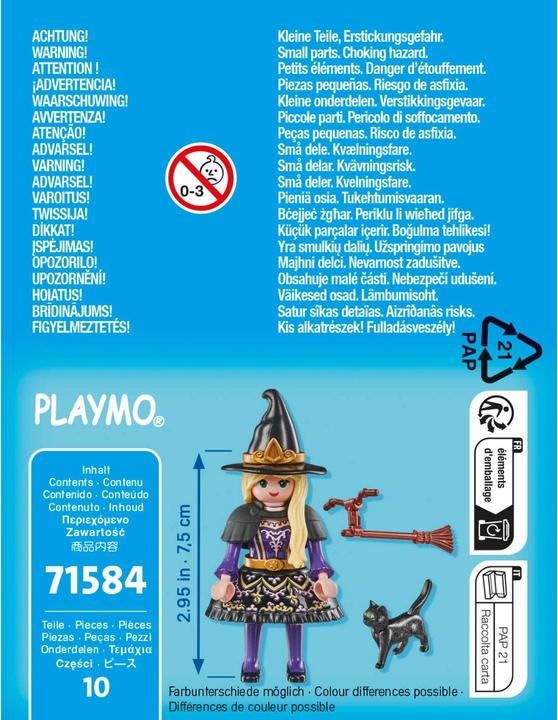 Image du produit Playmobil Sorcière avec chat (71584, Playmobil Special Plus)