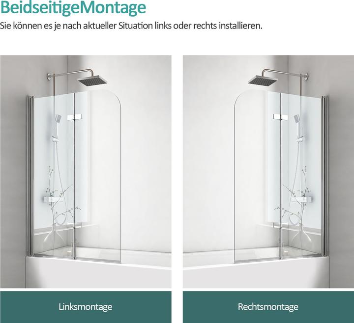 Produktbild Emke Duschwand (100 cm, 140 cm)