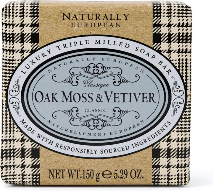 The Somerset Toiletry Company Seifenstück Naturally European - Eichenmoos & Vetiver, 150g
