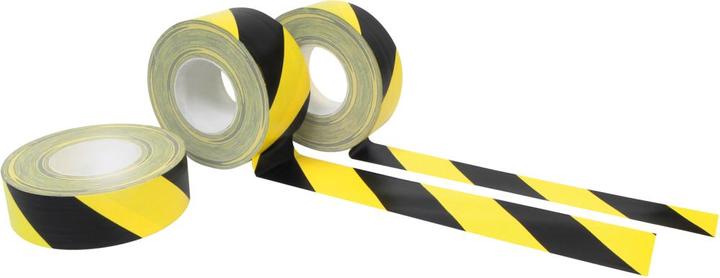 Produktbild Dancop Bodenmarkierungsband VE 5 gelb schwarz Breite 75mm Stärke 0,2mm (75 mm)